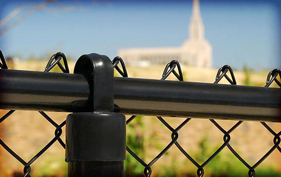 Oquirrh Mountain Temple: Chainlink Fence