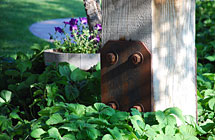 Pleasant Grove Residence - Ground Bracket Post Closeup